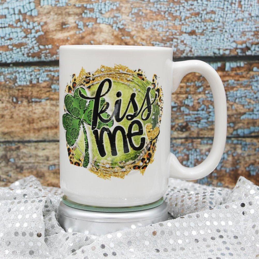 NEW Kiss Me - 15oz Ceramic Coffee Mug RTS
